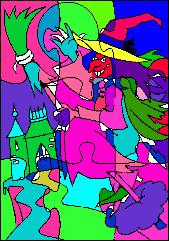 witch coloring page