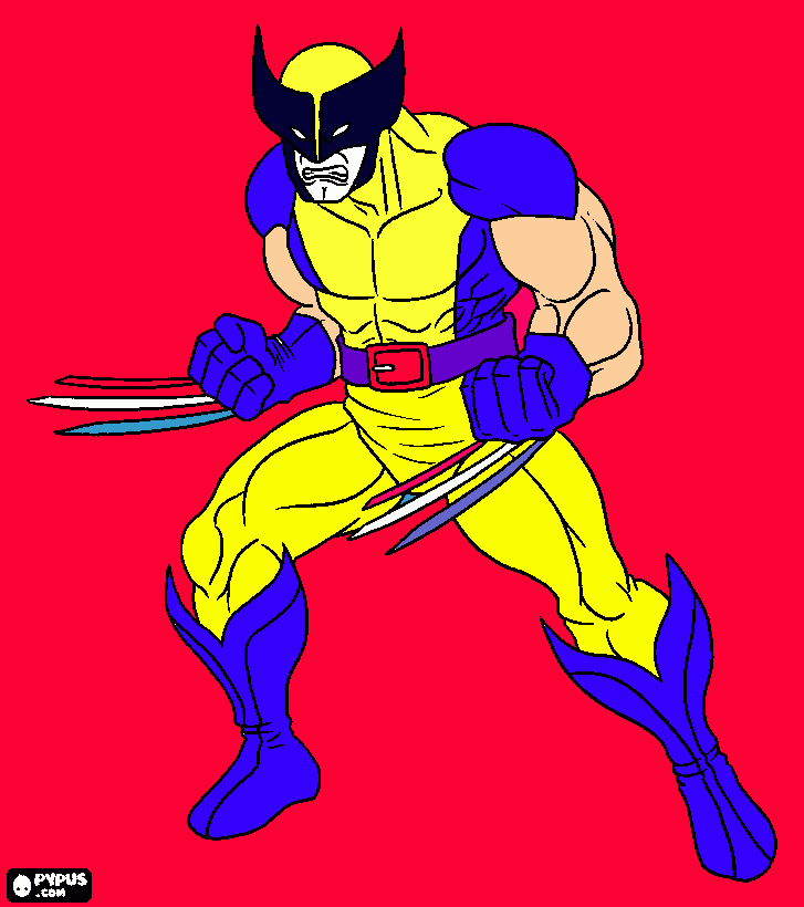wolverine comic coloring page