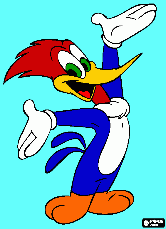 Woody Woodpecker coloring page