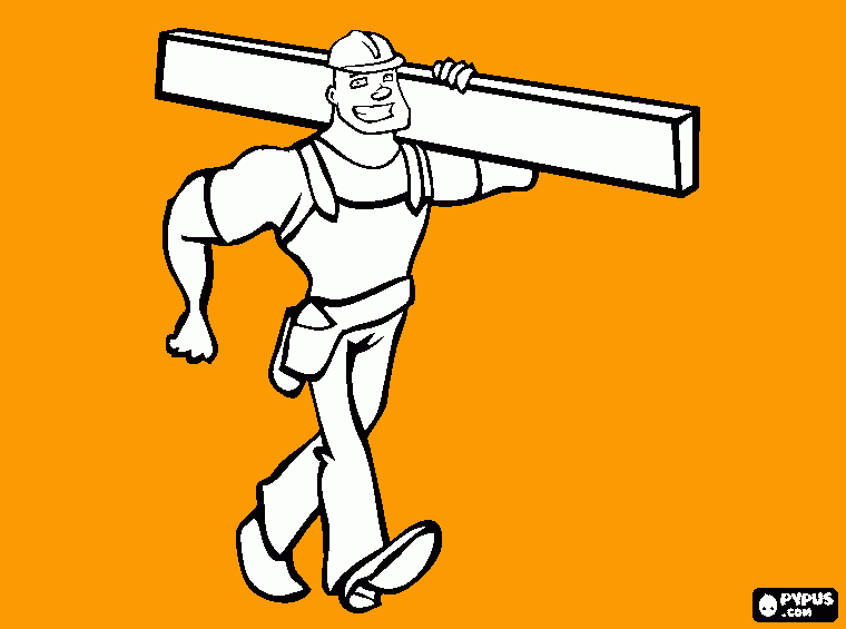 working man coloring page