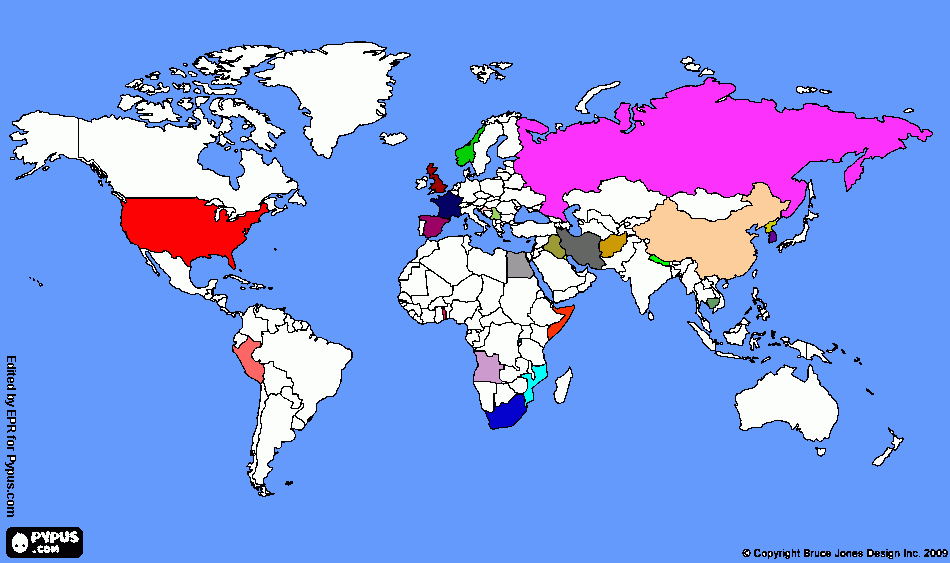 world map in house coloring page