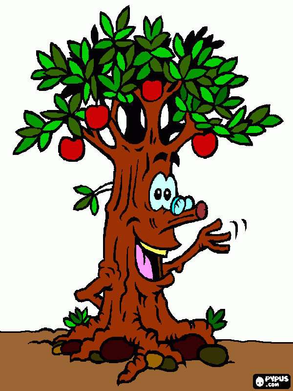 worry tree coloring page