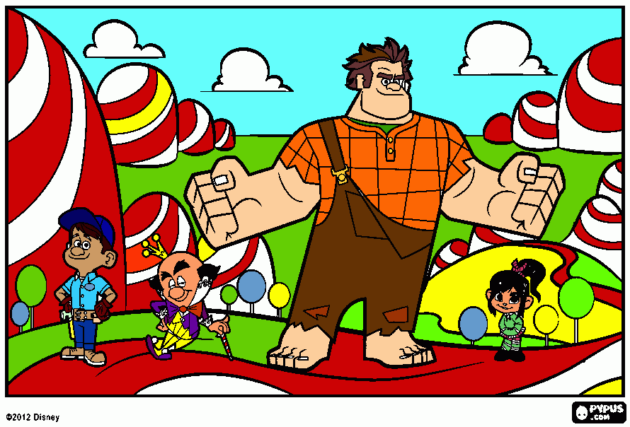 Wreck it Ralph - Sugar Rush coloring page