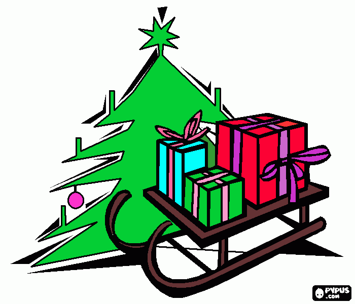 Xmas Tree coloring page