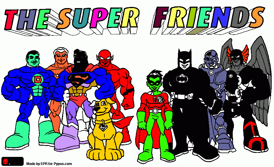 yusufs super heros coloring page