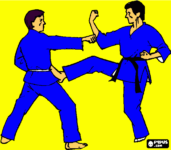 Zahns drawing karate coloring page