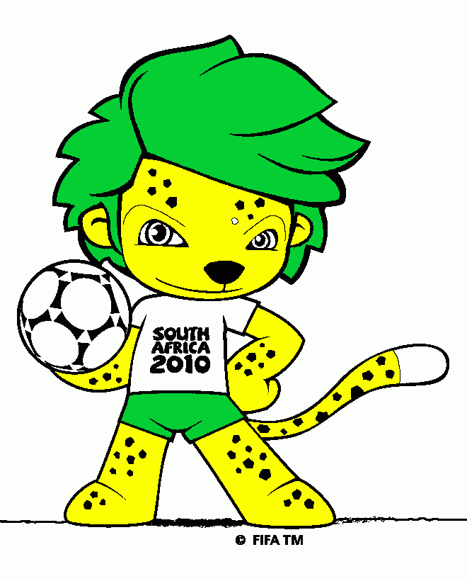 Zakumi coloring page