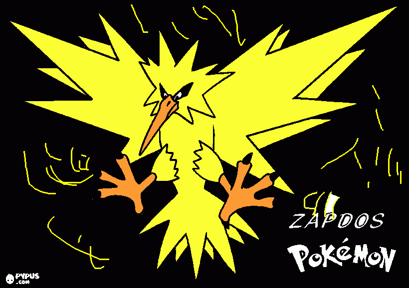 Zapdos coloring page