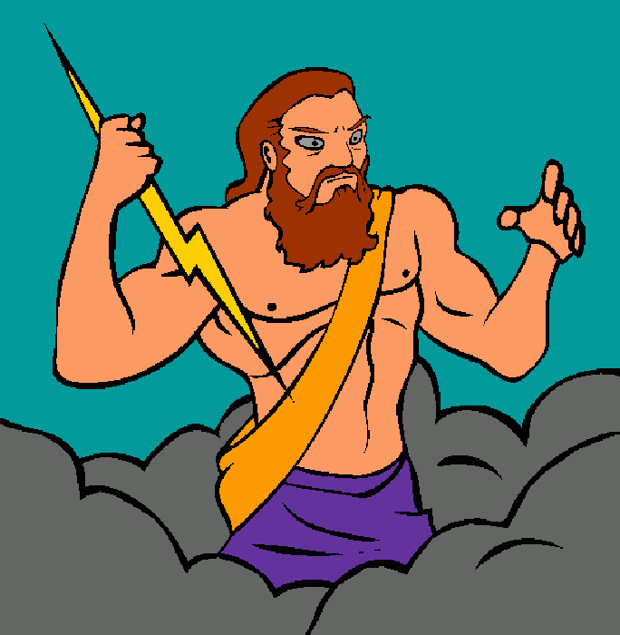 zeus coloring page