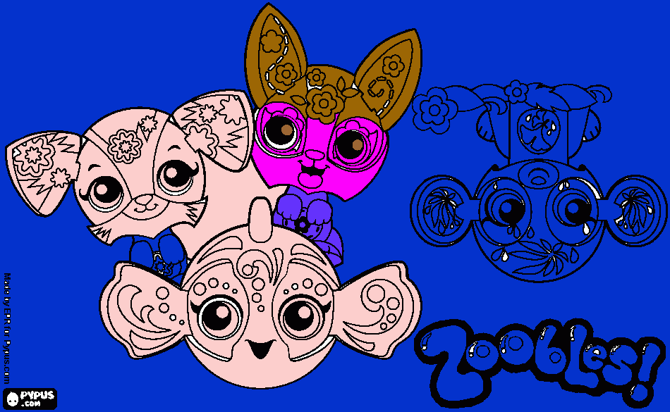 zoobles coloring page