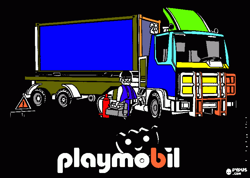 ΦΟΡΤΗΓΟ PLAYMOBIL coloring page